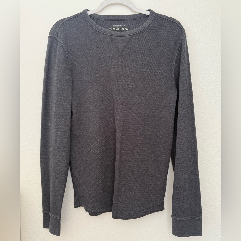 Sonoma Men's Dark Gray Long Sleeve Thermal Shirt